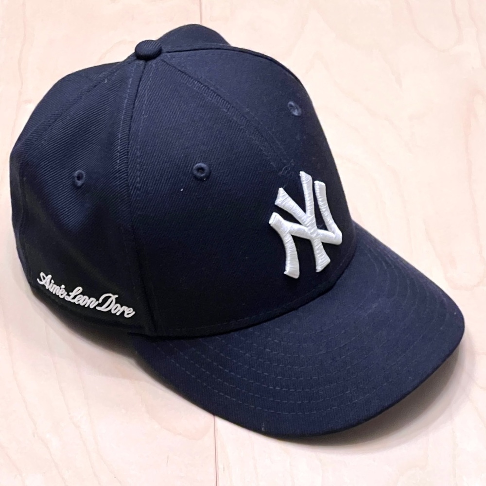 Aime Leon Dore Wool New York Yankees Cap in Navy and White